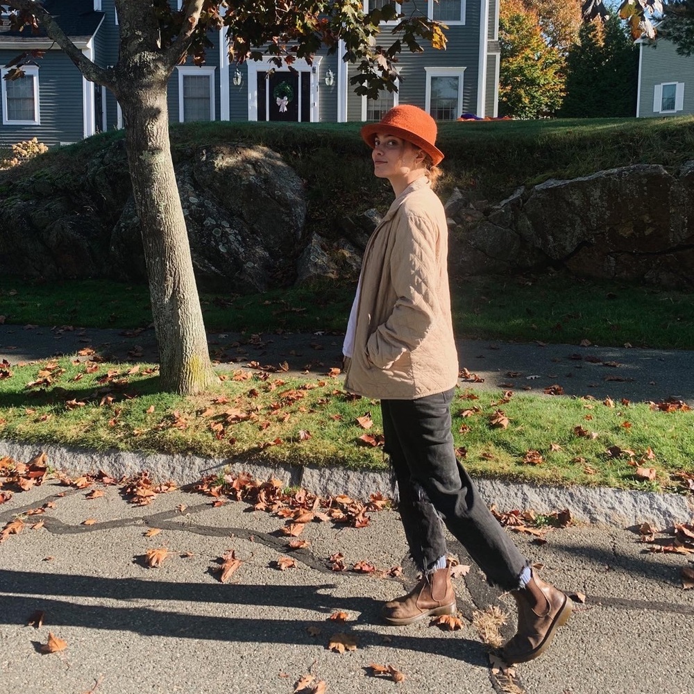Quilted corduroy fall jacket